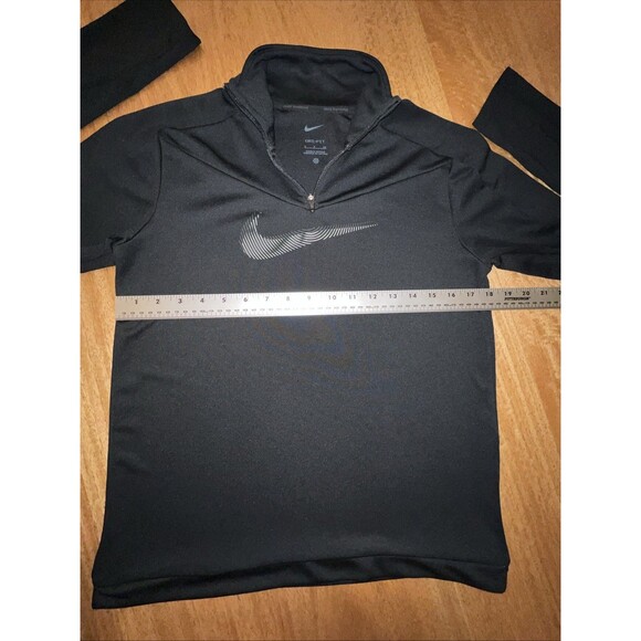 Nike Women's Dri-Fit Reflective Half Zip Running Shirt Black Silver Size Small - Picture 5 of 8